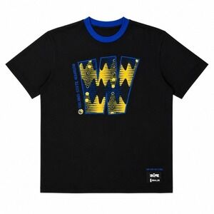 Two Hype Golden State Warriors NBA Lab Black Graphic T-Shirt‎ Mens Medium